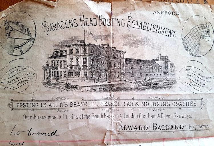 Saracens Head invoice