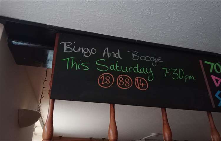 Six Bells bingo sign 2025