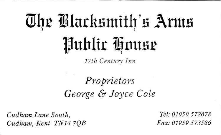 Blacksmith's Arms card 2003