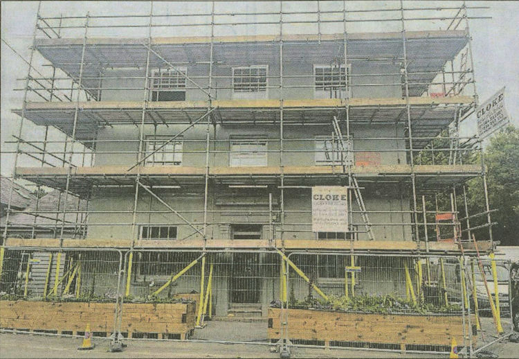 Blue Pigeons scaffolding 2024