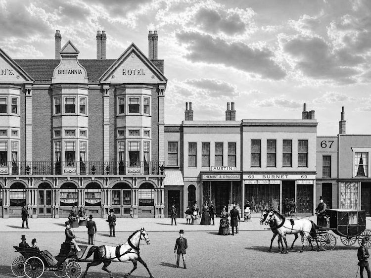 Britannia Hotel sketch 1880