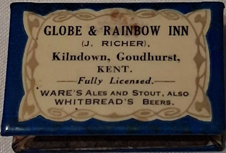 Globe and Rainbow matchbox, 1890