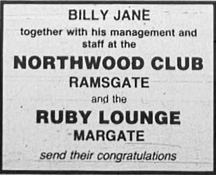 Northwood Club advert 1971