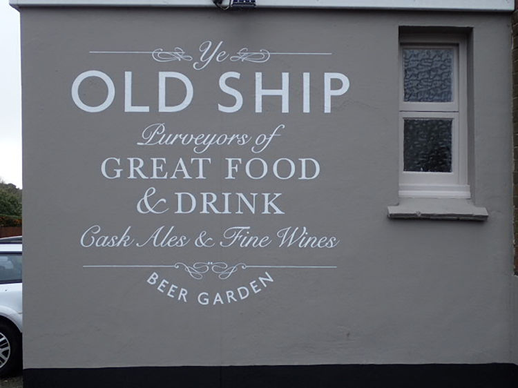 Old Ship Inn sign 2026