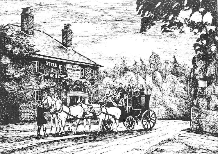 Polhill Arms etching 1895