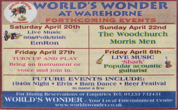 Worlds Wonder advert