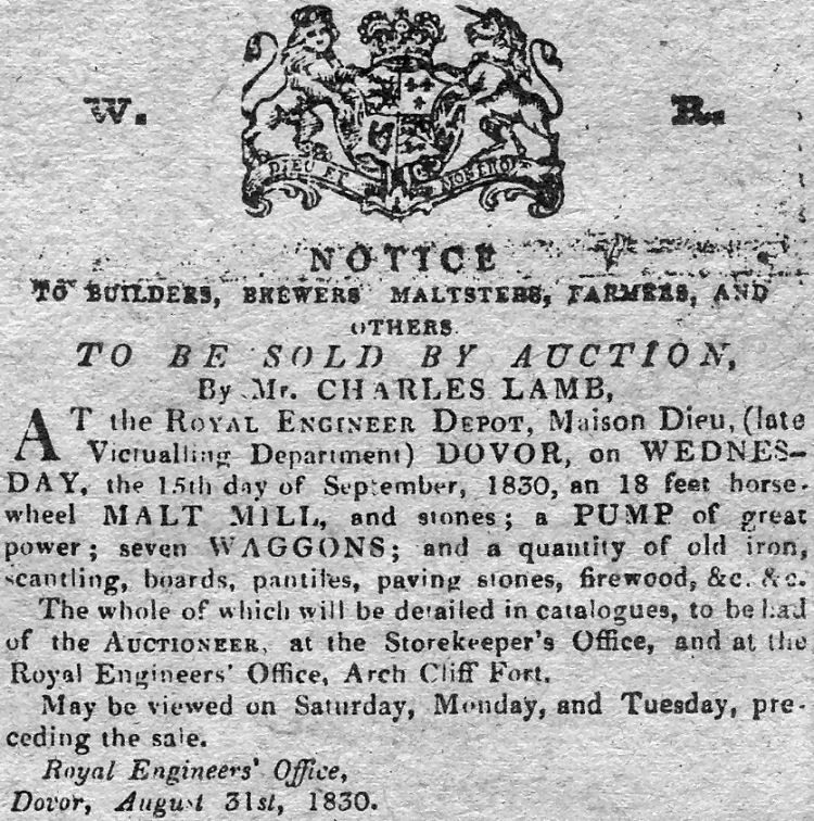 Victualling Office sale 1830