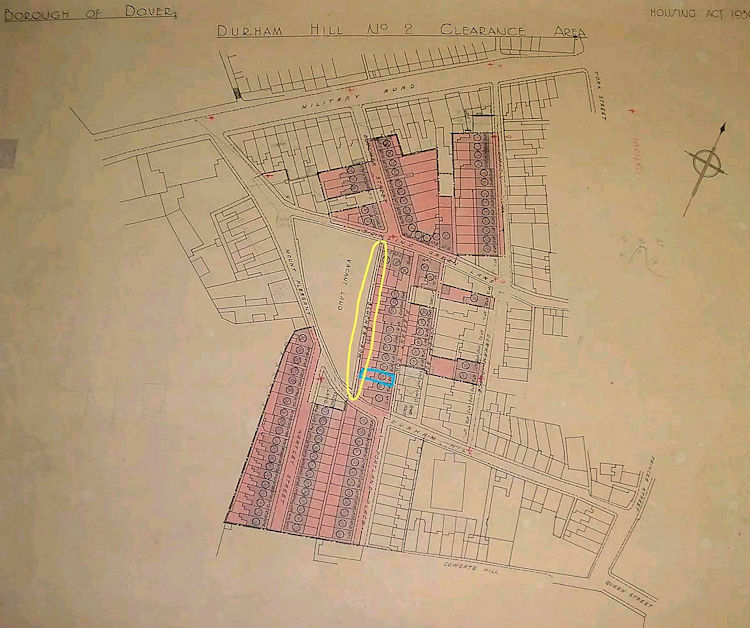 Durham Hill clearance map 1930