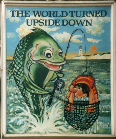 World Turned Upside Down sign