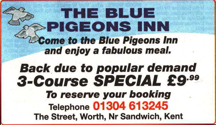 Blue Pigeon advert