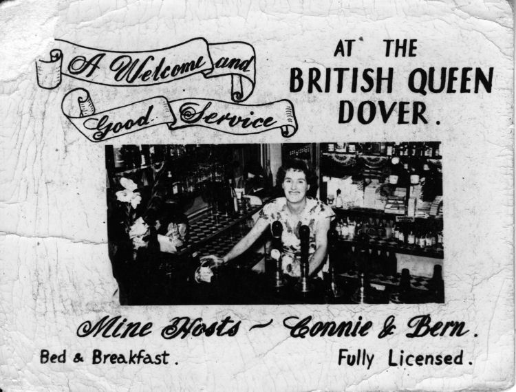 British Queen business card 1959