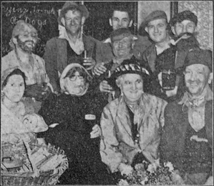 Tramps fancy dress, Carriers Arms, 1954