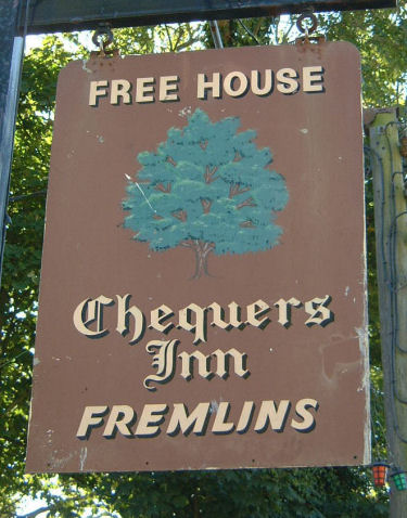 Chequers (Hougham) sign 1