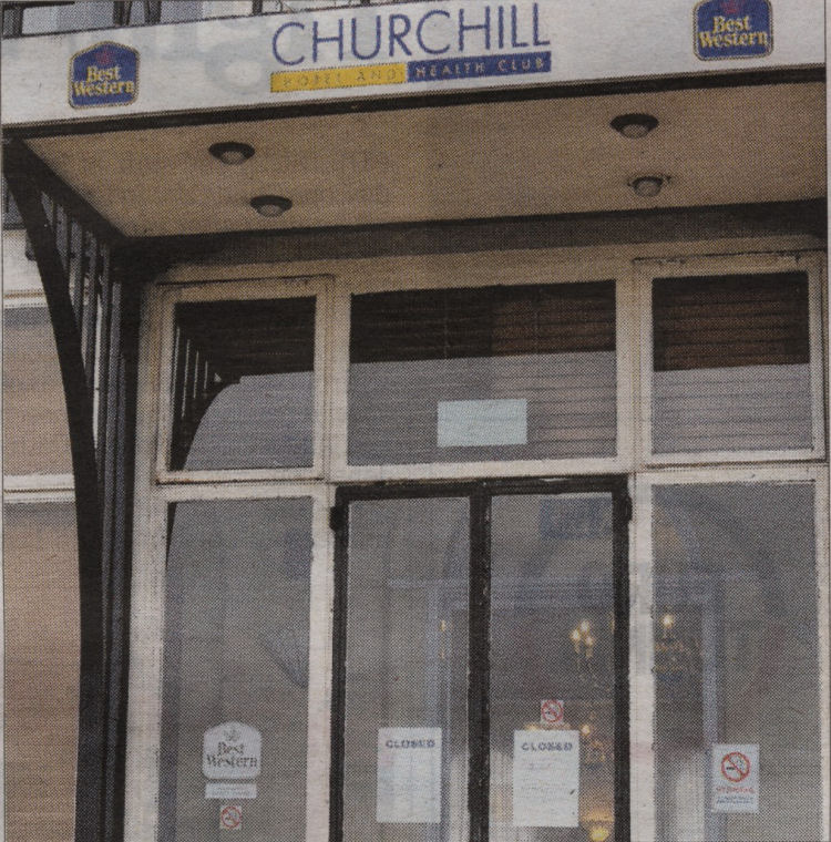 Churchill closed signs