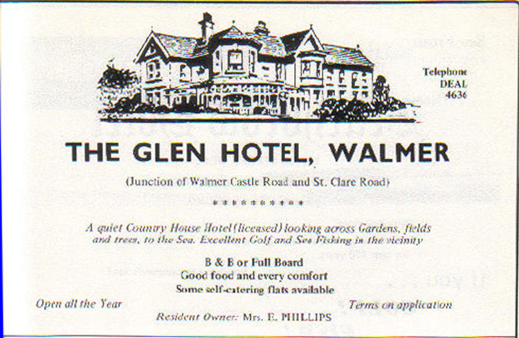 Glen Hotel advert