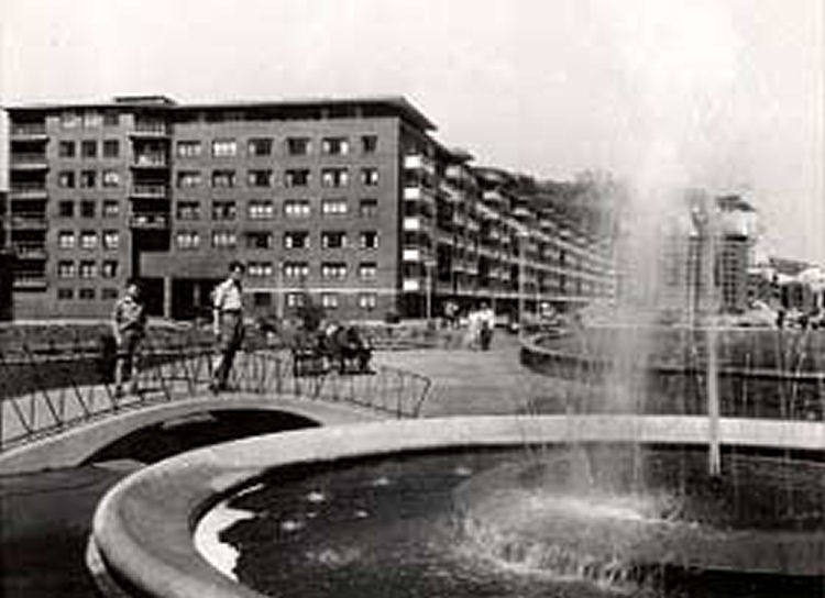 Granville Gardens and Gateway Flats where the Granville Hotel used to stand. 1965.