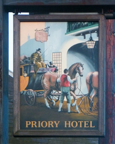 Priory Hotel sign 2011