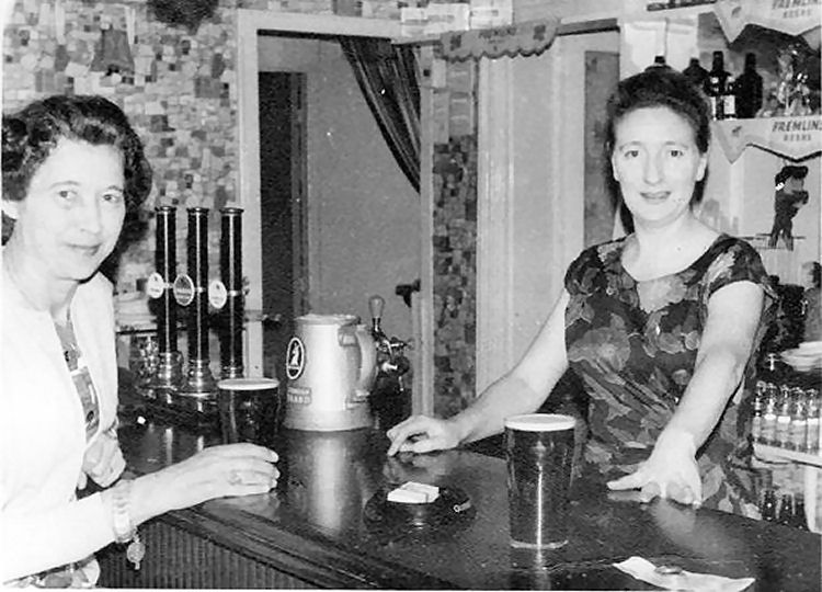 Joice and customer circa 1961