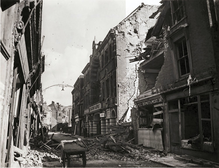 Royal Hippodrome showing war damage