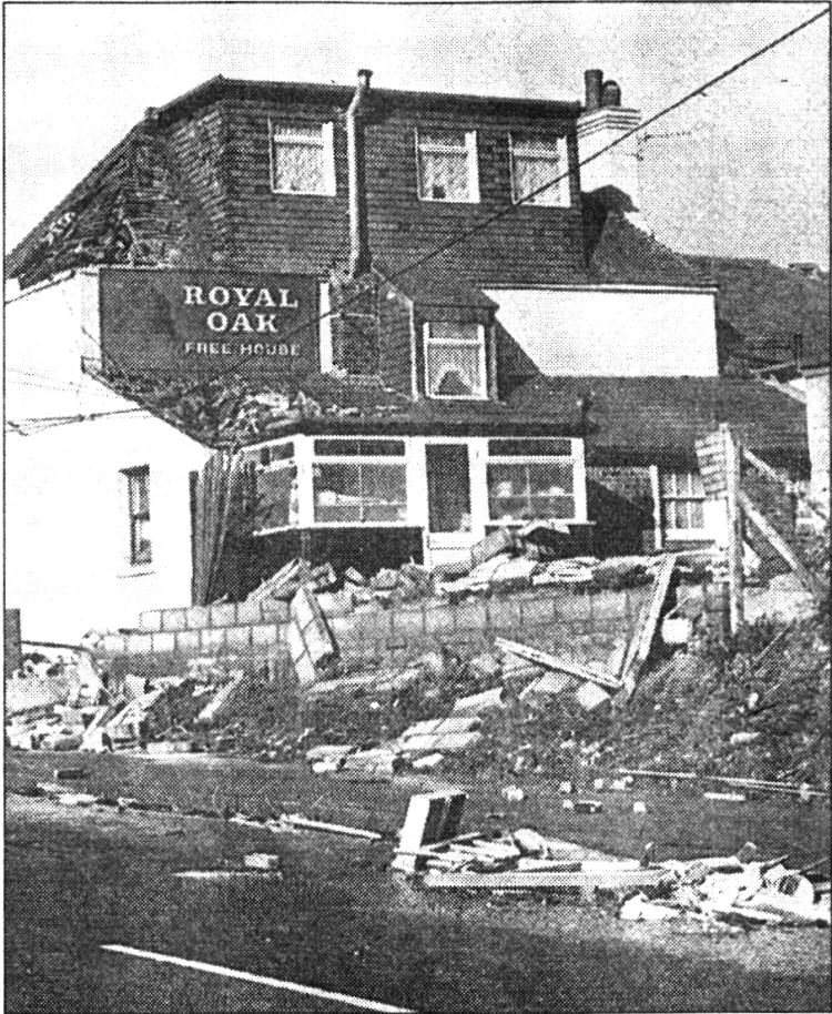 Royal Oak Capel after storms 1987
