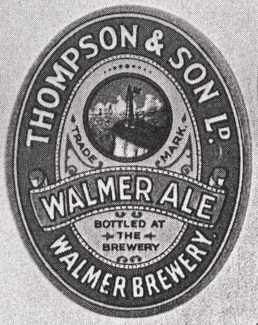 Thompson's Walmer Ale Label