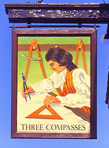 Three Compasses sign