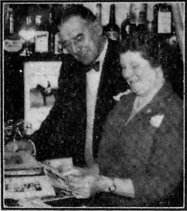 Victory licensees, Kingsdown. Mr. and Mrs. George Arnold. 1955
