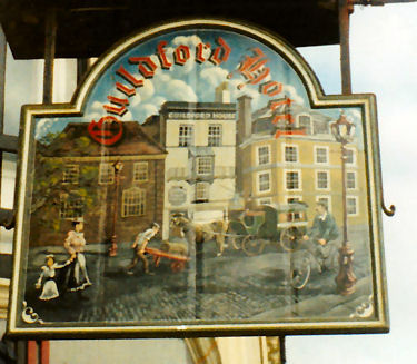 Guilford Hotel sign 1991