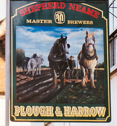 Plough and Harrow sign 1991