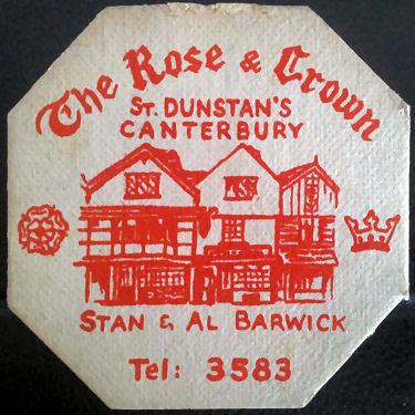 Rose and Crown beermat