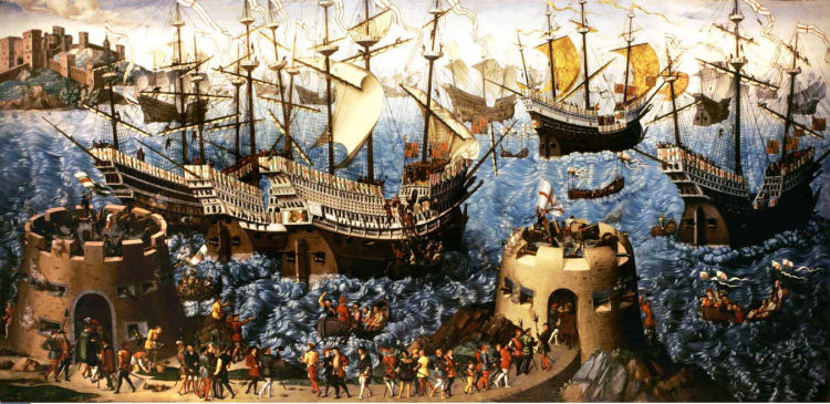 Embarkation of Henry VIII at Dover 1520
