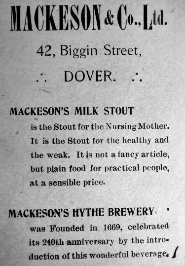 Mackeson advert 1914